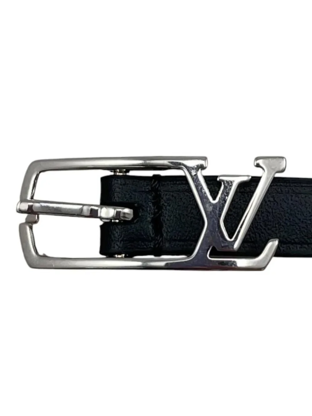 Louis Vuitton Bracelet Neogram Leather LV Logo Noir Black Silver